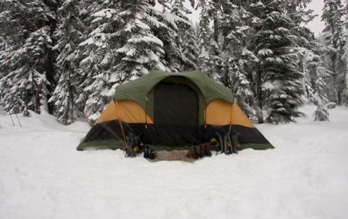 Camping in the snow Scottish Highlands